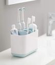 Primelife Plastic Multipurpose Storage Holder Stand for Bathroom Toothbrush Tongue Cleaner Soap Comb Razor Shaving Kit and Toiletries Cosmetics Organizer...