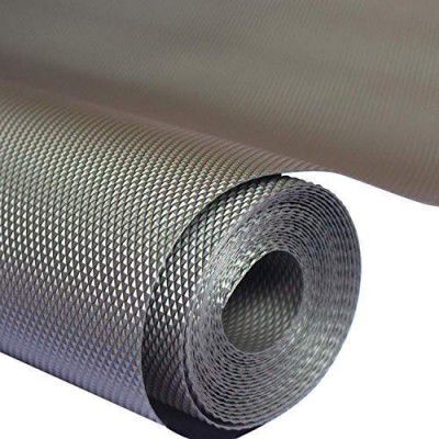 PRIMESKY Multipurpose Kitchen mat roll for Platform Strong EVA ,Anti Slip Mat Sheet for Fridge, Bathroom Cabinet Drawer ( 45cm x 3m Metallic Grey)