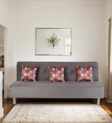 Primrose Cyrus Sofa Cum Bed Made of Luxurious  (3-Person Sofa) (Grey)