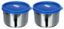 Princeware Dura Fresh Stainless Steel Container Set, 400ml, Set of 2, Silver...