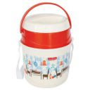 Princeware Orbit Stainless Steel Lunch Box Insulated - 3 Deck, Orange, 3 pcs...