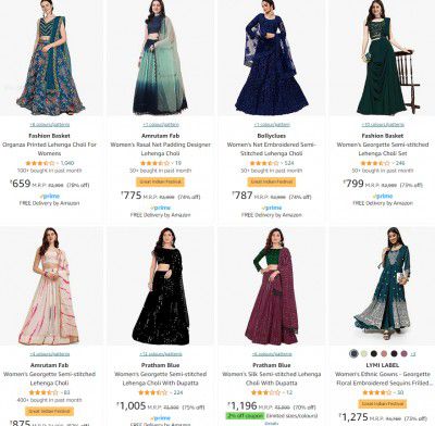 Printed Lehenga Choli Starts ₹659