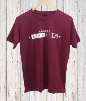 Printed Men Maroon T-Shirt
