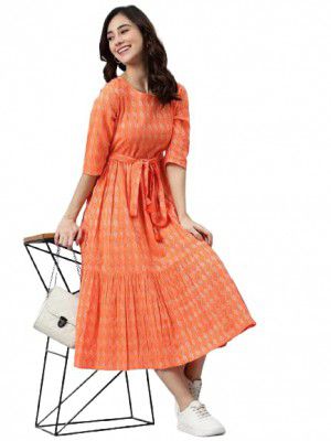 Printed Womens Casual Wear Western Dress