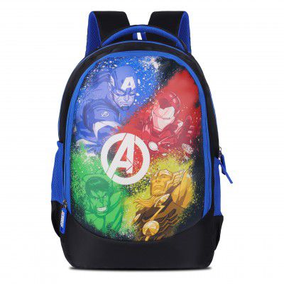 Priority 17 Inch PU Black School Bag|Casual Backpack For Kids Children Boys And Girls - INV24744