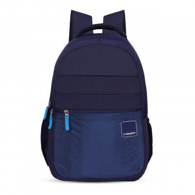 Priority 19 Inch PU College Backpack For Girls & Boys | Office Backpack For Men & Women | Casual Backpack For Unisex (Large | Navy Blue)