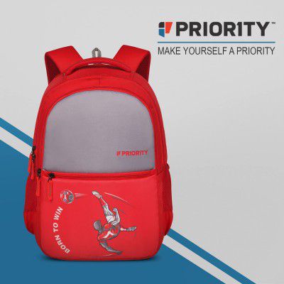 Priority Achiever 005 Born To Win 35 Liters Red Polyester Stylish College Bag