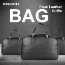Priority Cult 001 Duffle Bag for Travel | Stylish Faux Leather...