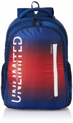 Priority Go Getters 007 Unlimited 32 litres Blue Polyester College Bag | Standard Backpack for Boys & Girls (25279), Large