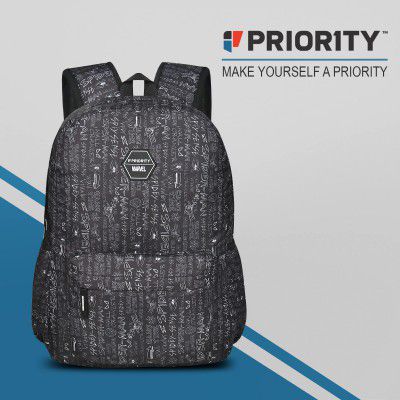 Priority Striker 006 32 Litres Marvel Black Polyester Stylish College Bag (25884)