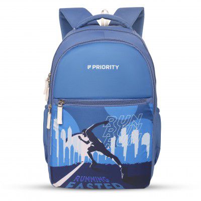 Priority Universalitres 006 Polyester 29 litres Navy Blue College Backpack- INV26342