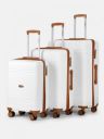 PriorityUnisex Set of 3 360 Degree Rotation Hard-Sided Trolley Bags...