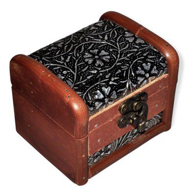 Prisha India Wooden Bronze Antique Design Handmade Jewelry Box