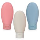 pristu 3pcs 60ml Travel Bottles for Toiletries Refillable Plastic Travel Containers Dispenser ...