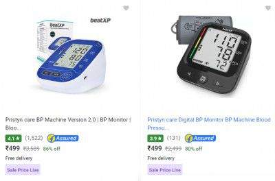 Pristyn Care Blood Pressure Monitors @ ₹499
