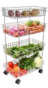Privesh® Stainless Steel Modern Kitchen Storage Rack (4 Layer Trolley)...