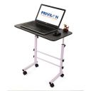 PRIVILON GLOBAL Height Adjustable Multipurpose Table for Study (Black Table with Wight Leg)...