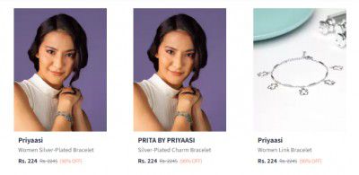 Priyaasi Bracelet upto 90% off starting From Rs.214