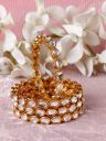 Priyaasi Set of 4 Gold-Plated Kundan-Studded Bangles...