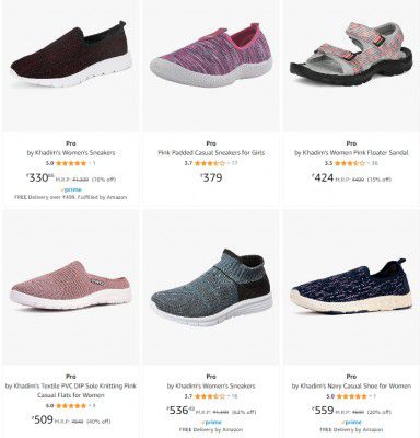 Pro by Khadim's Women's shoes Starts ₹330