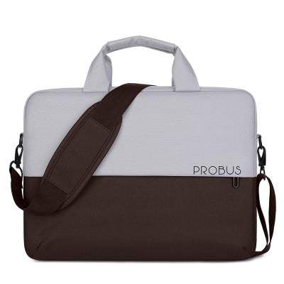 Probus Dual Tone Laptop Slim Sleeve Bag for 13.3 Inch Laptop/MacBook/Chromebook - Brown