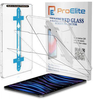 ProElite Tempered Glass Screen Protector for Apple iPad Air 5th/4th Gen 10.9 & iPad Pro 11 2022/2021/2020 with Auto Alignment Kit