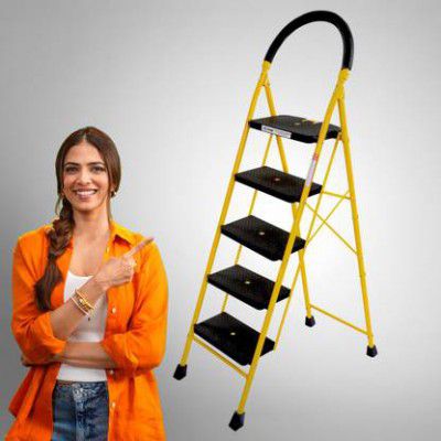 ProHome 5 Step Steel Ladder for Home With Anti Skid shoes Steel Ladder 