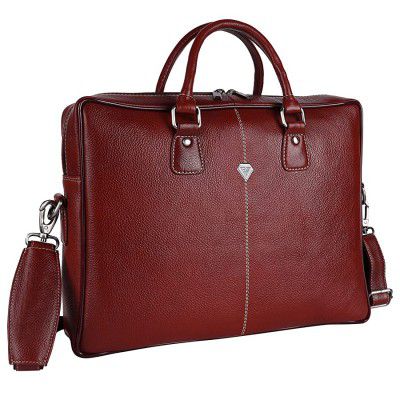 Prohyde Genuine Leather Bombay Brown 15.6 inch Laptop Messenger Bag