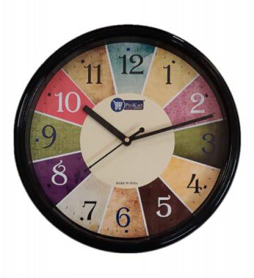 Prokart 12 Inch Modern Stylish Wall Clock Multicolor Decorative Wall Watch for Home, Office, Shop Decor.