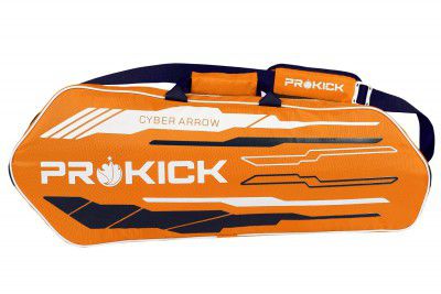 Prokick Cyber Arrow Badminton Kitbag with Double Zipper Compartments, Orange