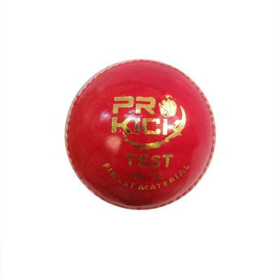 Prokick LB 101 Test Leather Cricket Ball, Red