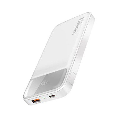 Promate Torq 10, Power Bank, Universal 10000mAh Ultra-Slim Portable Charger with 20W USB-C Power Delivery