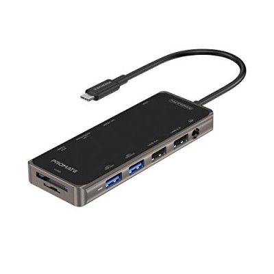 Promate USB C Hub, 11 in 1 Type C for MacBook Pro, MacBook Air, Xps, Primehub Pro