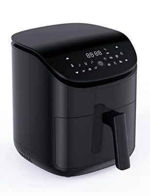 proscenic T20 Smart Digital Led Touch-Screen Panel Oil-Free Fryer|3.5L Turboair Technology Hot Air Fryer|1500W With 12 Programs|Online Recipes|Pfoa-Free|Non-Stick Basket, Black, 3.5 Liter