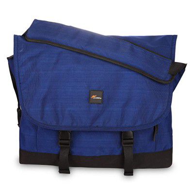 Protecta Big Strides Laptop Messenger Shoulder Bag for Laptops Up to 13.3 Inch - Navy Blue & Black