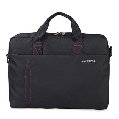Protecta Momentum Office Shoulder Bag Briefcase for Screen Sizes up to 12" - Black & Pink