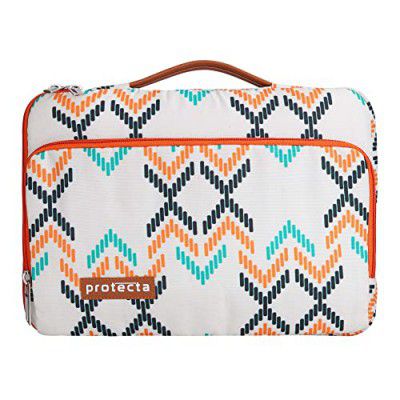 Protecta Oscar 360? Protection Waterproof 13.3 Inch Laptop Bag for Men & Women Ideal for Office & College with Soft Interiors & Retractable Handle - (Colourful Arrows Print)