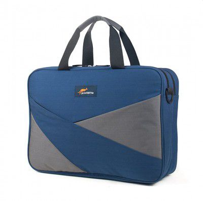 Protecta Road Warrior Laptop Briefcase for Laptops with Screen Size up to 15.6 Inches (Navy Blue & Grey)