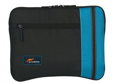 Protecta Stripy Laptop Sleeve for 15.6 Inch Laptops (Black & Blue)