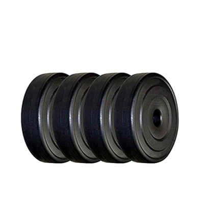 Protoner PVC Spare Weight Lifting Plates (Black 8 kgs) Pair of 4