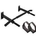 Protoner Wall Mounting Chin Up Bar with Solid One Piece Construction Bar + Ab Straps Fitness Combo...