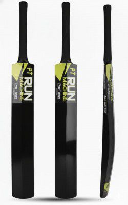 Protoner Wooden Metallic Cricket bat for Tennis bat Play (Black, No.2, Age 4+ (26inch))