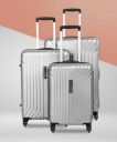 PROVOGUE Hard Body Set of 3 Luggage - Kauffman - Silver...