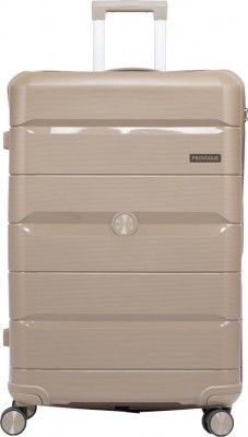 PROVOGUE Large Check-in Suitcase (75 cm) 4 Wheels - Hard Shell Travel Trolley Bags For Men & Women - Beige