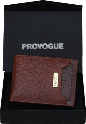PROVOGUE Men Brown Genuine Leather RFID Wallet - Regular Size (7 Card Slots)