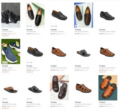 Provogue Men's Footwear at FLAT 90% off