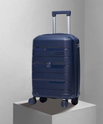 PROVOGUE Small Cabin Suitcase (55 cm) 4 Wheels - Hard Shell Travel Trolley Bags For Men & Women - Blue