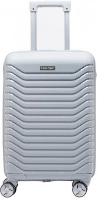 PROVOGUE Small Cabin Suitcase (55 cm) 4 Wheels - Hard Sided 4 Wheel Spinners, Expandable Bag Trolly - Grey