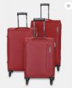 PROVOGUE Soft Body Set of 3 Luggage 4 Wheels - Edge Combo Set (30inch+ 26inch+22inch) - Red...