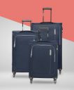 PROVOGUE Soft Body Set of 3 Luggage 4 Wheels - Lead Combo Set (30inch+ 26inch+22inch) - Blue...